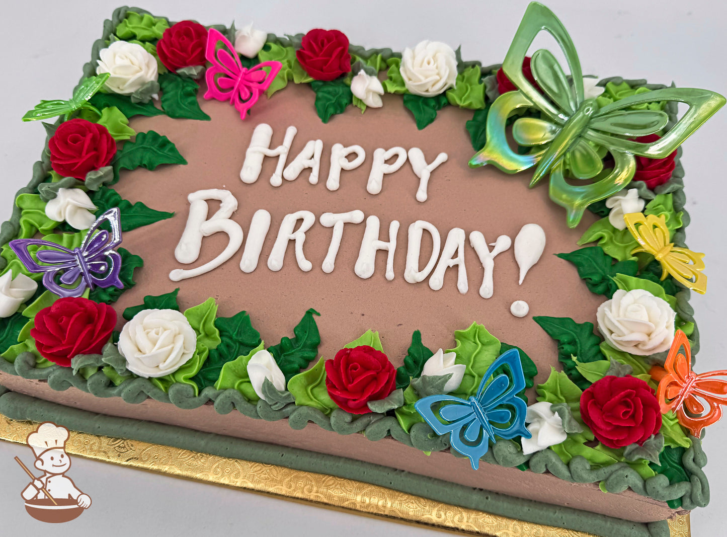 Butterfly Rose Garden Cake