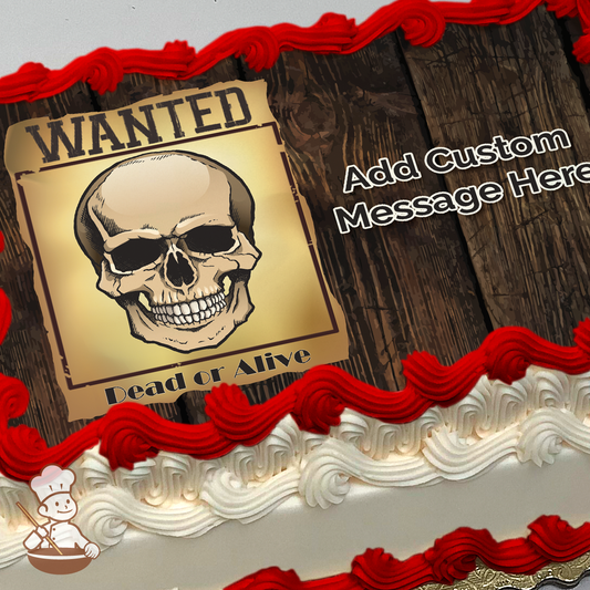 Wanted Poster Photo Cake