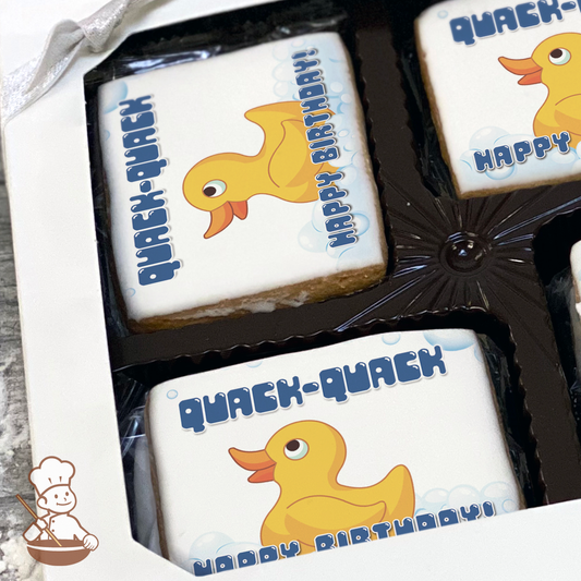 Quack Quack Rubber Ducky Cookie Gift Box (Rectangle)