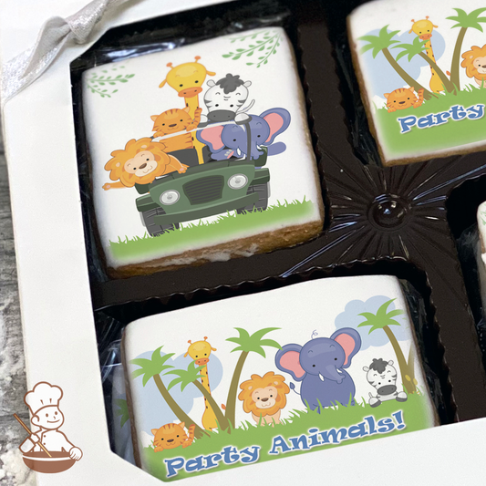 Safari Animals Cookie Gift Box (Rectangle)