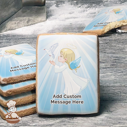 Angel Offering Custom Message Cookies (Rectangle)