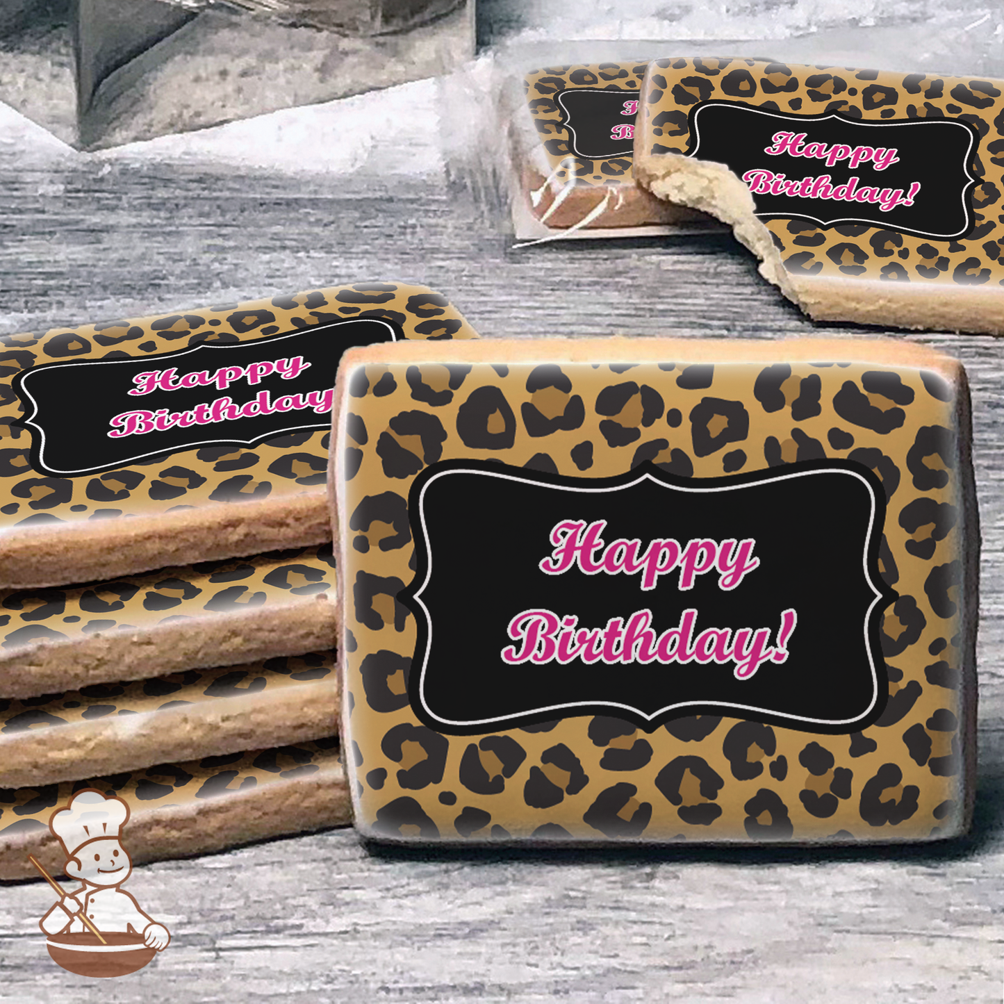 Cheetah Print Cookies (Rectangle)