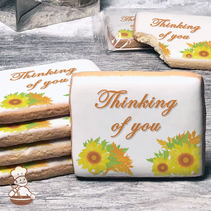 Thinking of You Sunflowers Cookies (Rectangle)
