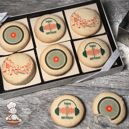 Music Lover Cookie Gift Box (Round Unfrosted)