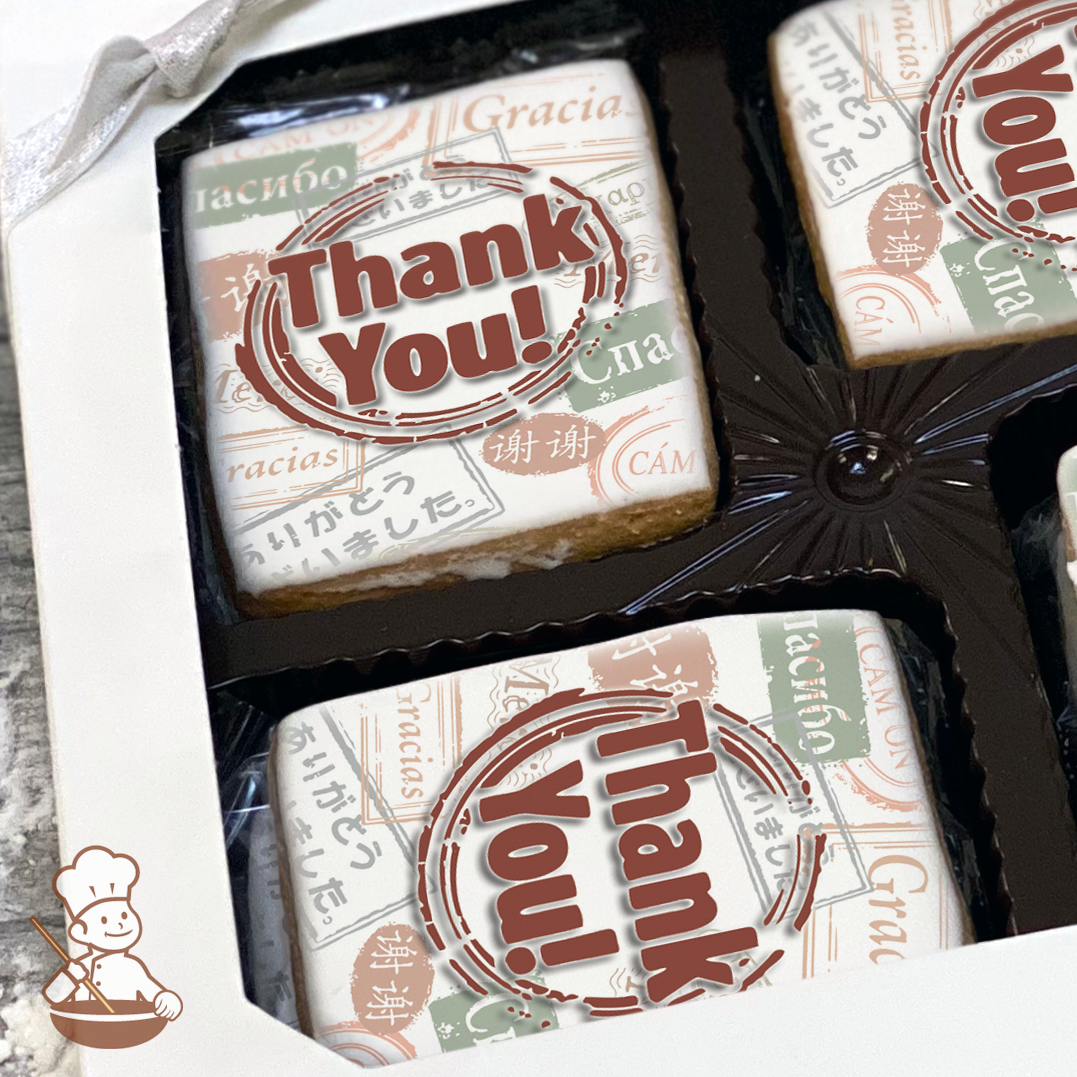 International Thank You Cookie Gift Box (Rectangle)