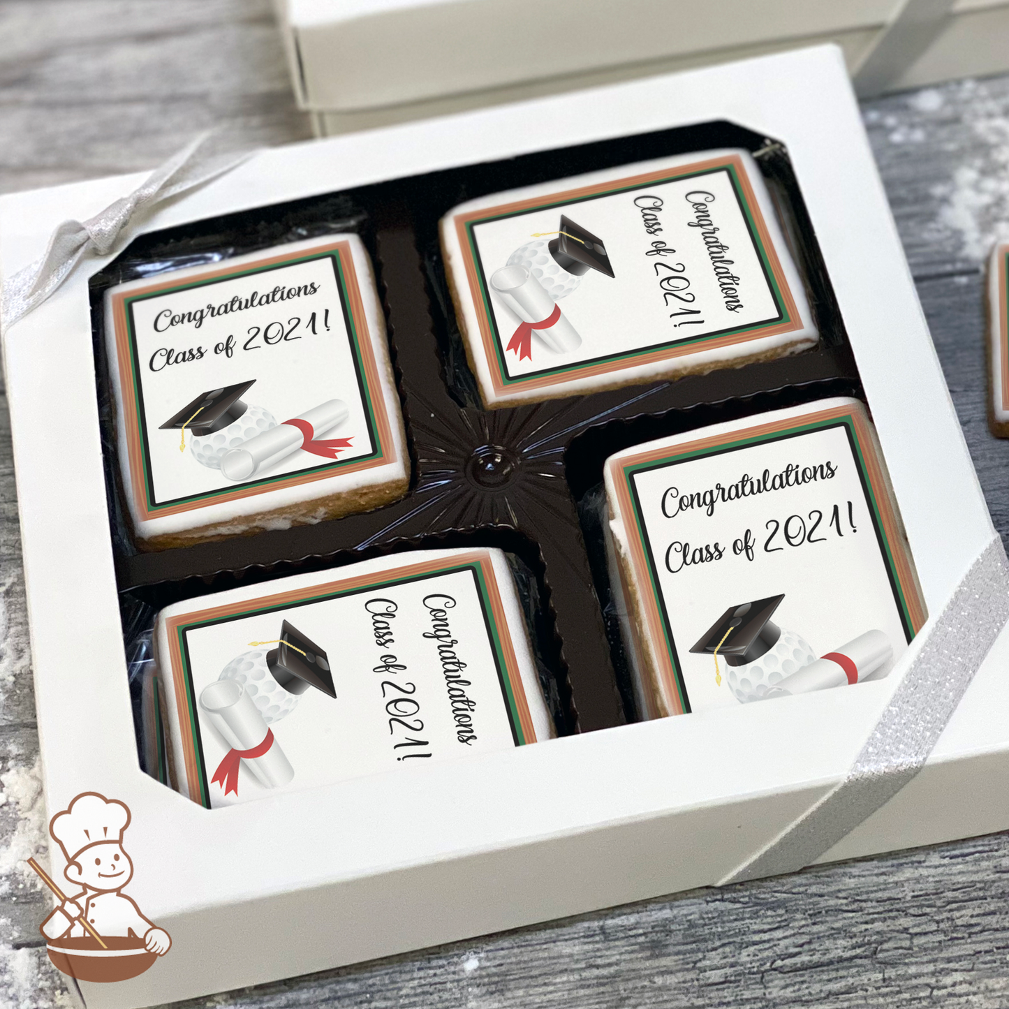 Graduation Golf Cookie Gift Box (Rectangle)