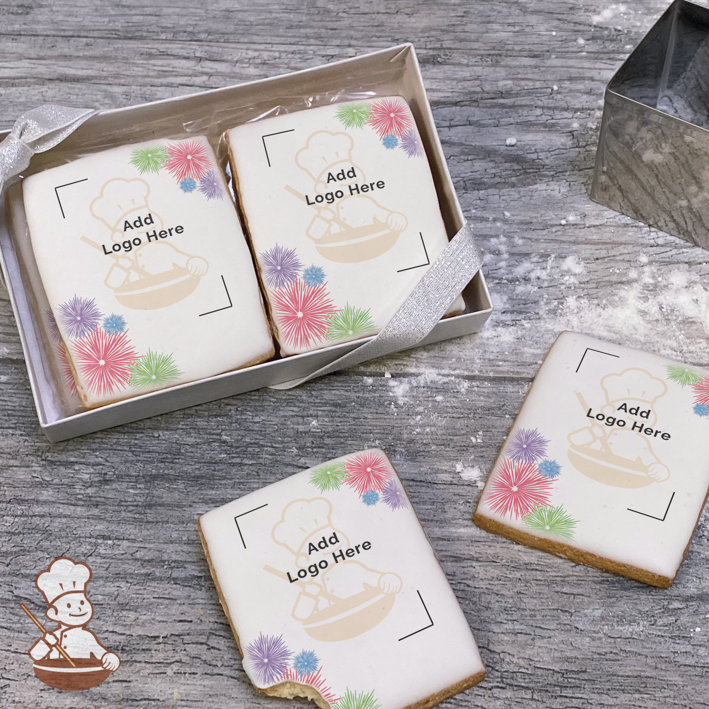 Fireworks on Display Logo Cookie Small Gift Box (Rectangle)