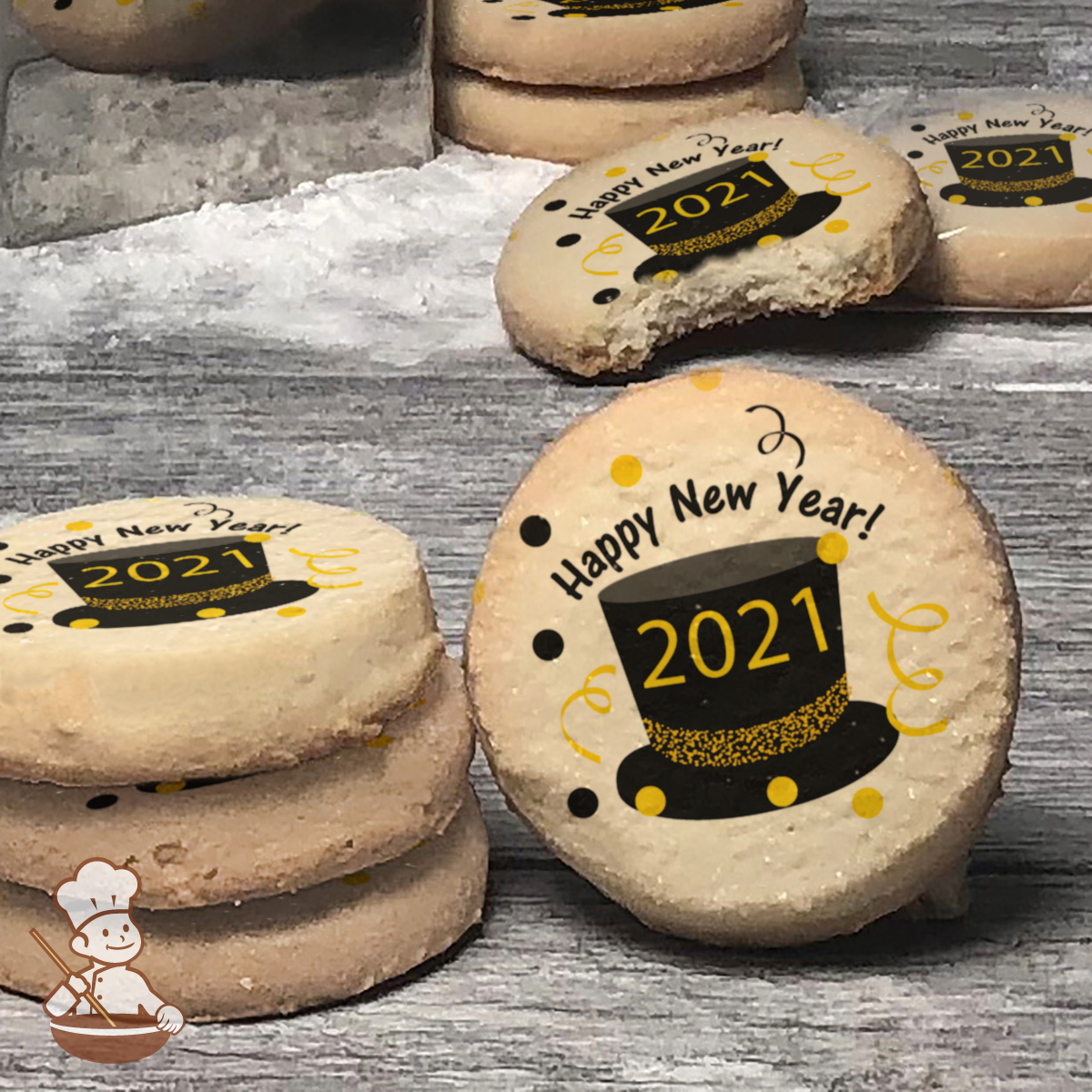 Top Hat Party Cookies (Round Unfrosted)