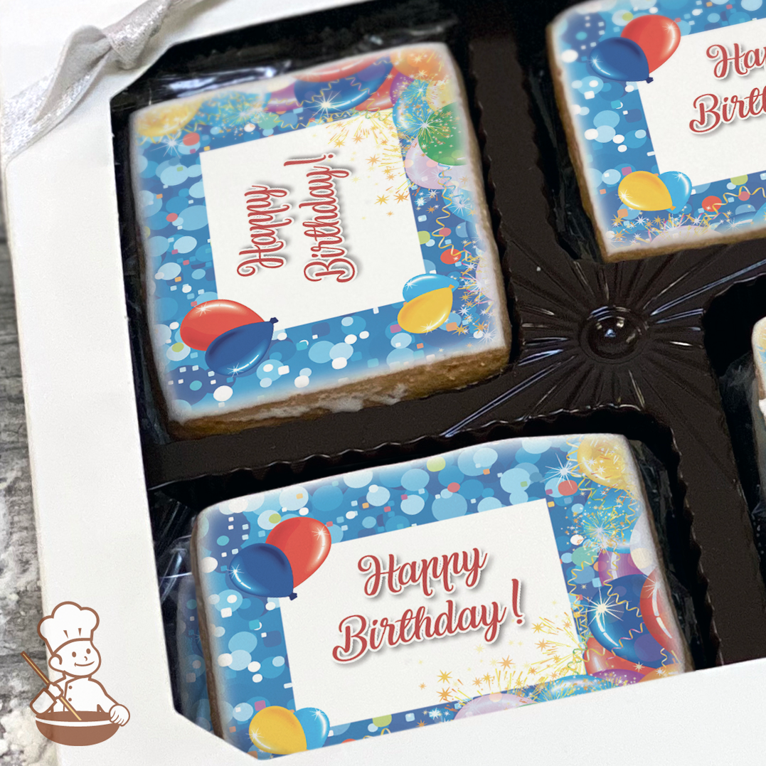 Party Balloons Cookie Gift Box (Rectangle)