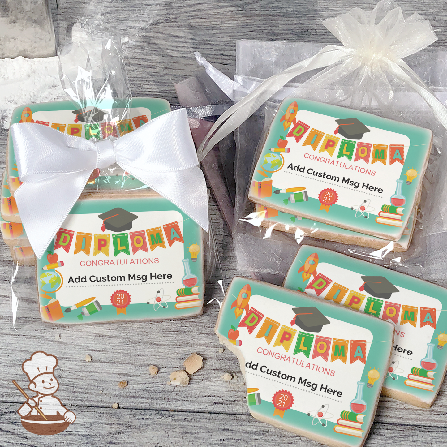 All Learner Diploma Custom Message Cookies (Rectangle)