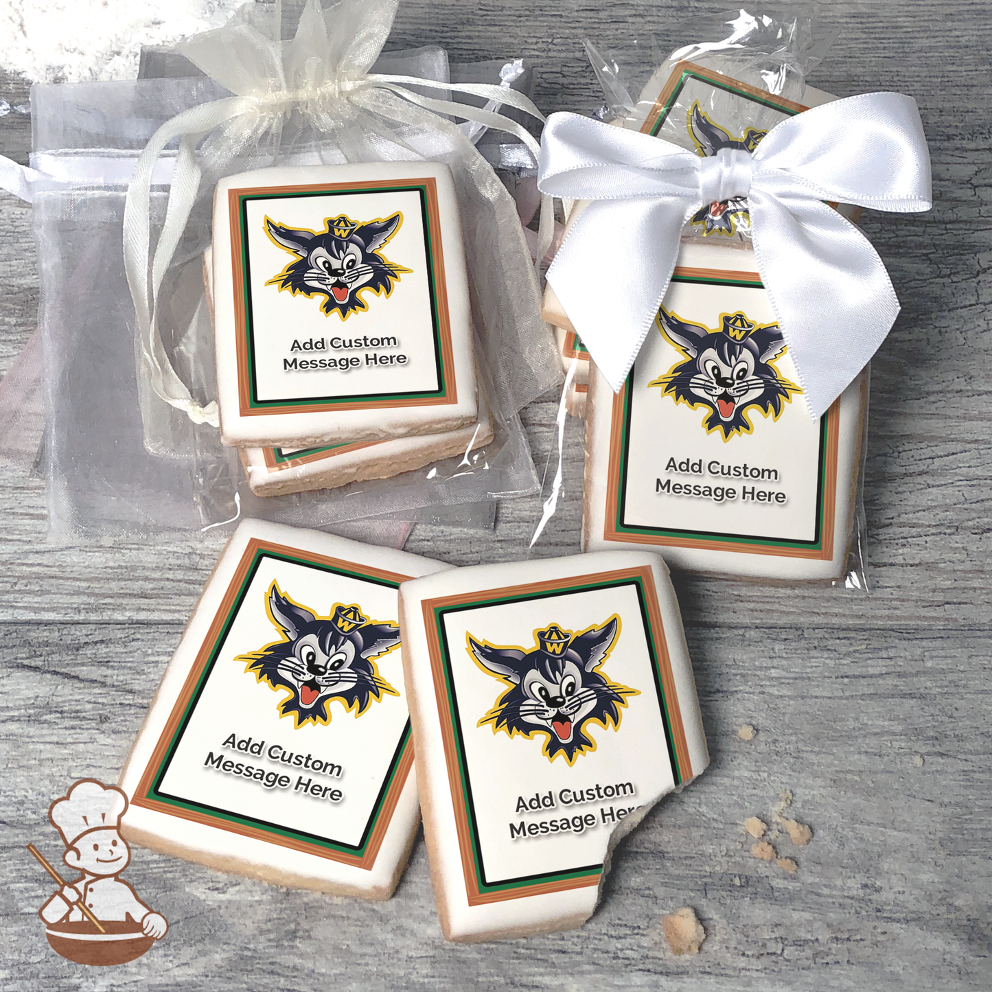 Go Watsonville Wildcatz Custom Message Cookies (Rectangle)