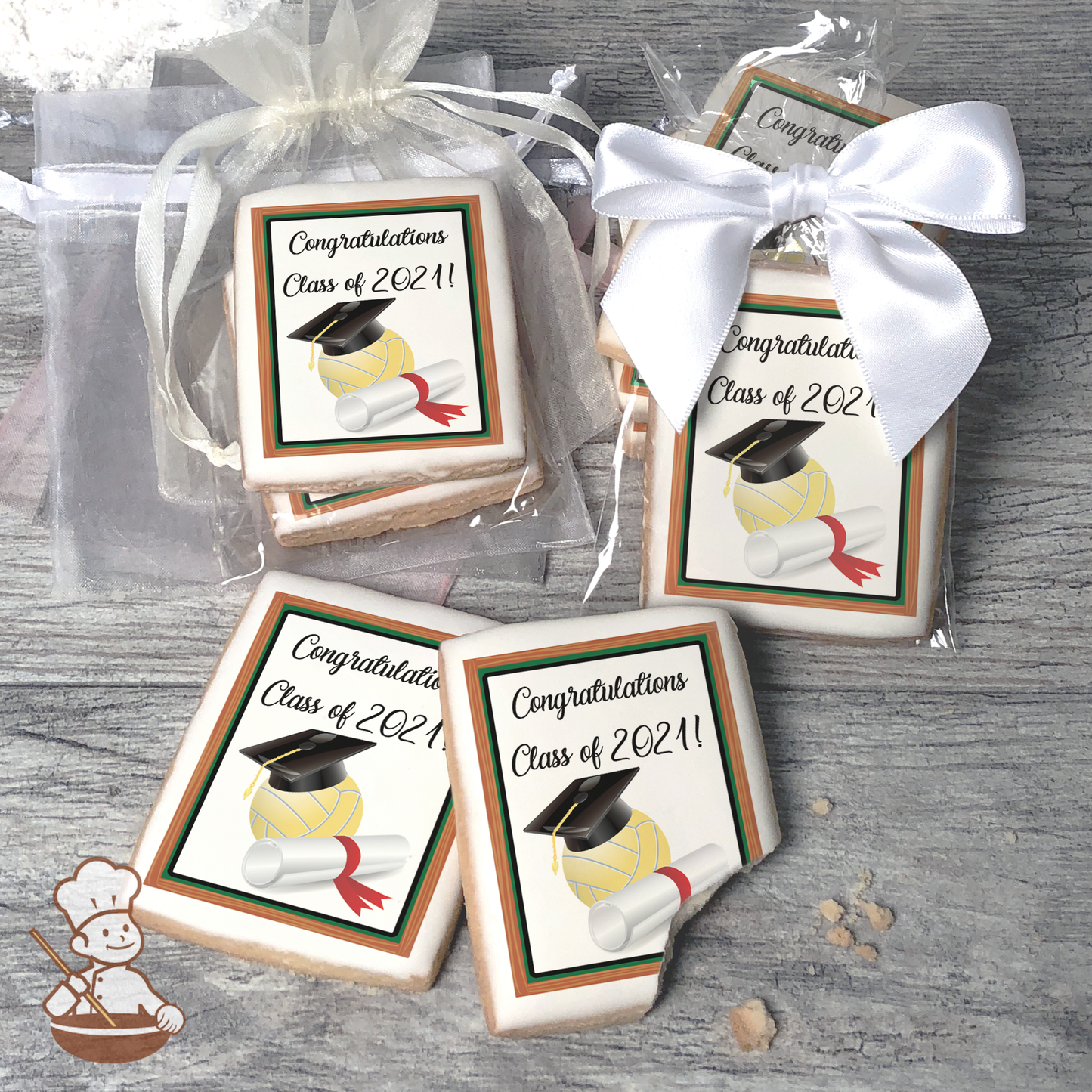 Graduation Waterpolo Cookies (Rectangle)