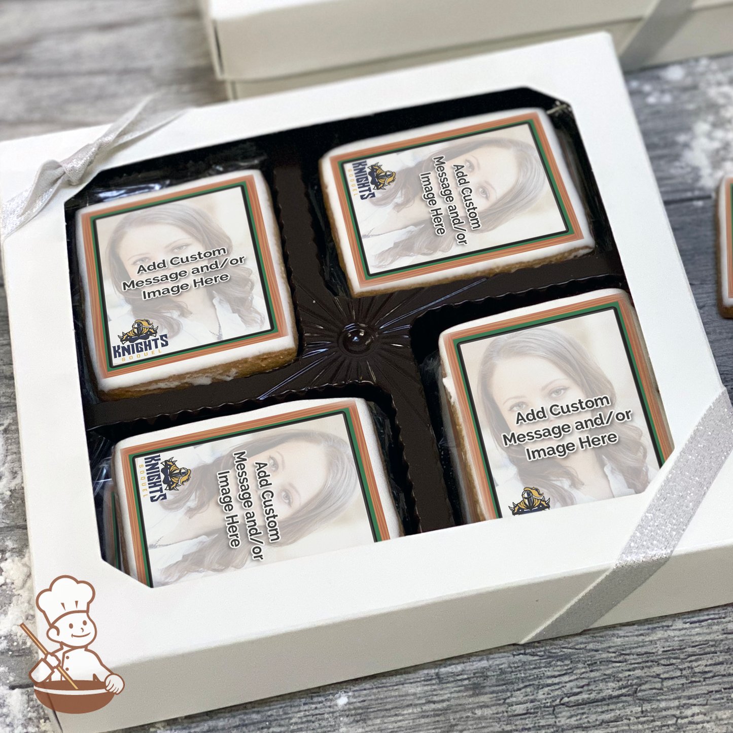 Go Soquel Knights Photo Cookie Gift Box (Rectangle)