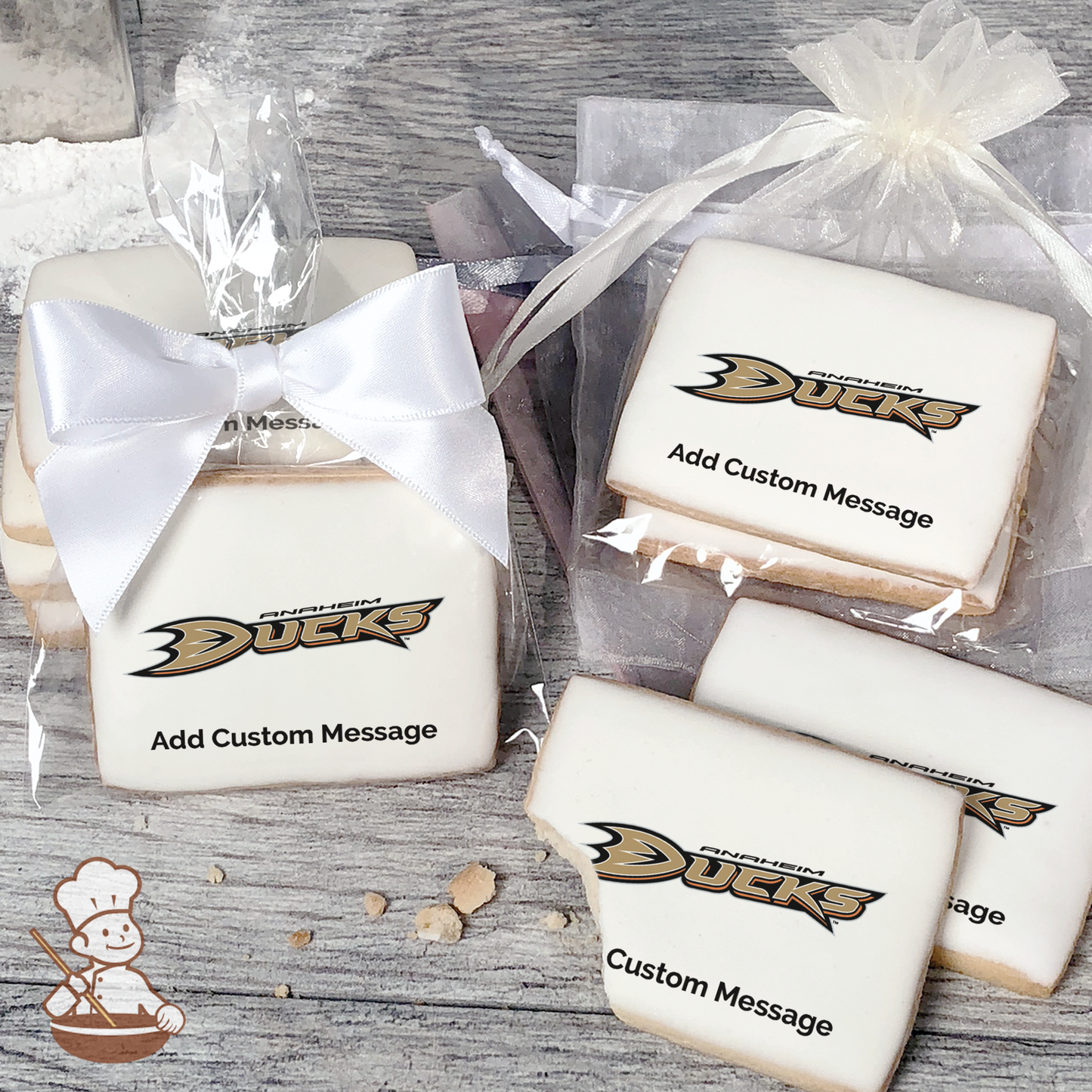 NHL Anaheim Ducks Custom Message Cookies (Rectangle)