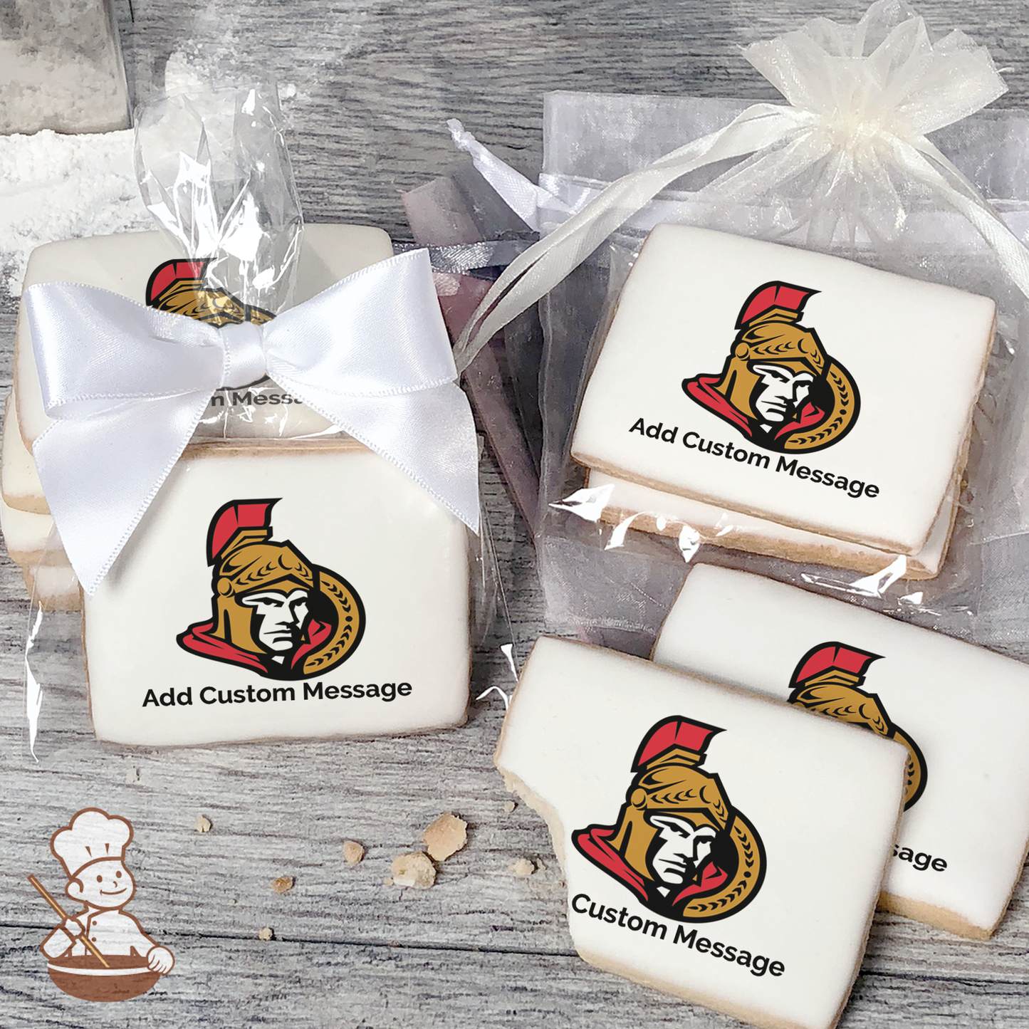 NHL Ottawa Senators Custom Message Cookies (Rectangle)