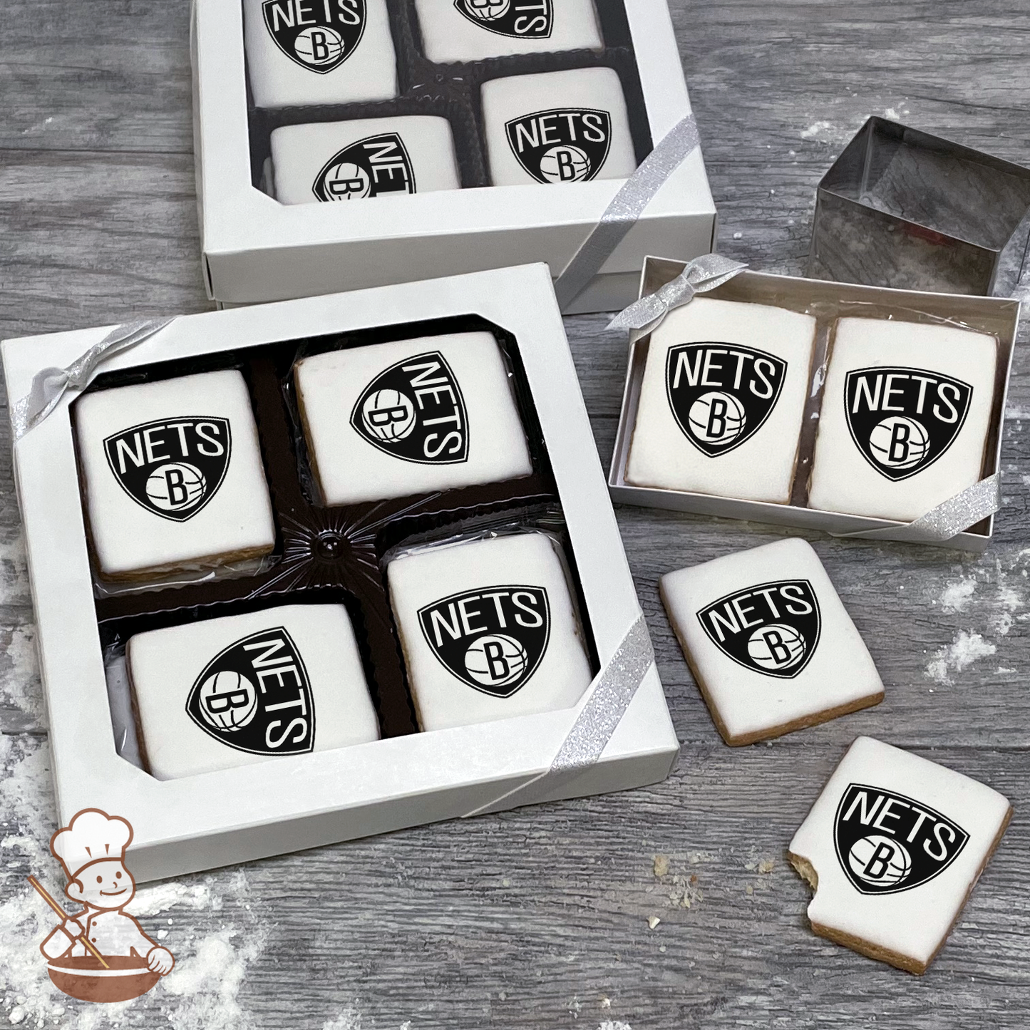 NBA Brooklyn Nets Cookie Gift Box (Rectangle)