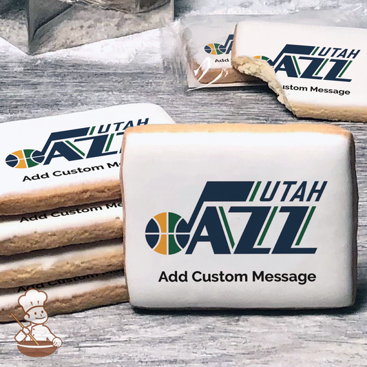 NBA Utah Jazz Custom Message Cookies (Rectangle)