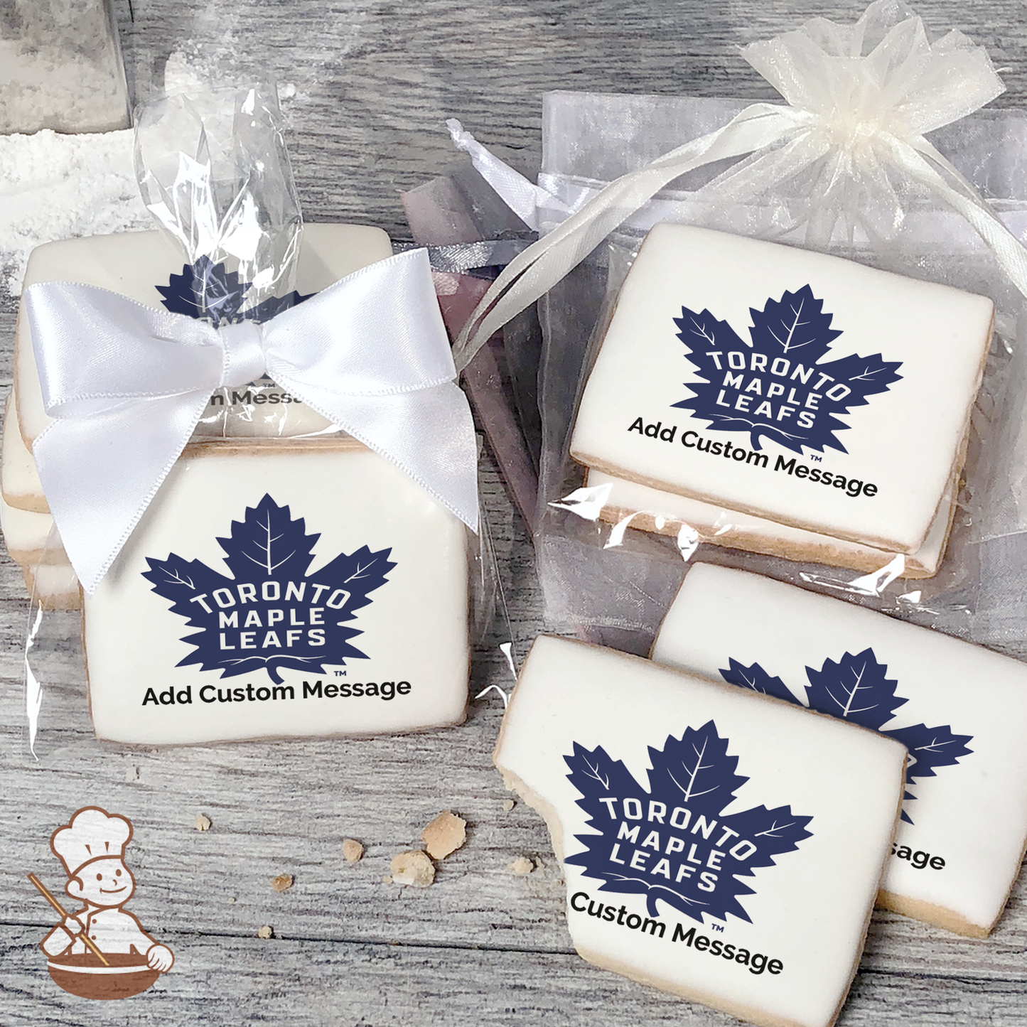 NHL Toronto Maple Leafs Custom Message Cookies (Rectangle)