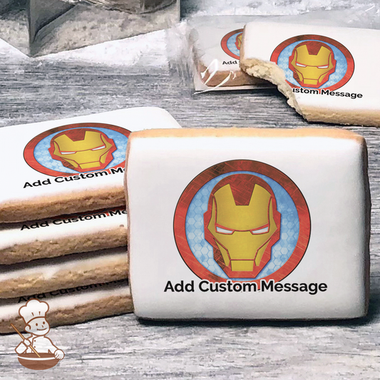 Marvels Avengers Iron Man Icon Custom Message Cookies (Rectangle)