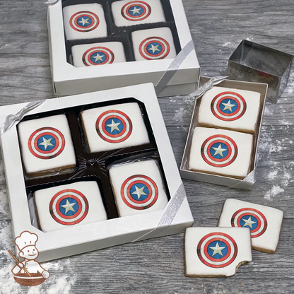 Marvels Avengers Captain America Icon Cookie Gift Box (Rectangle)