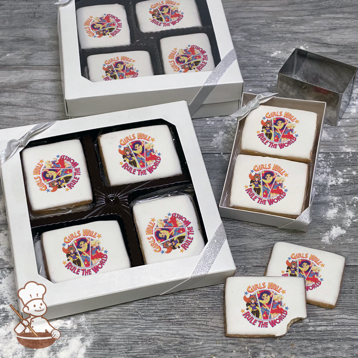 DC Super Hero Girls Girls Rule Cookie Gift Box (Rectangle)