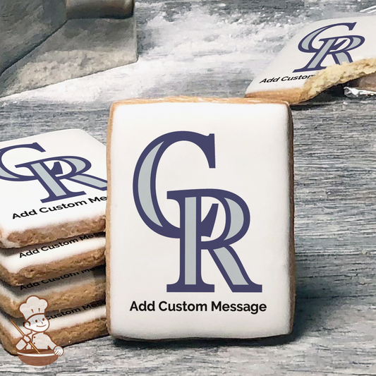 MLB Colorado Rockies Custom Message Cookies (Rectangle)
