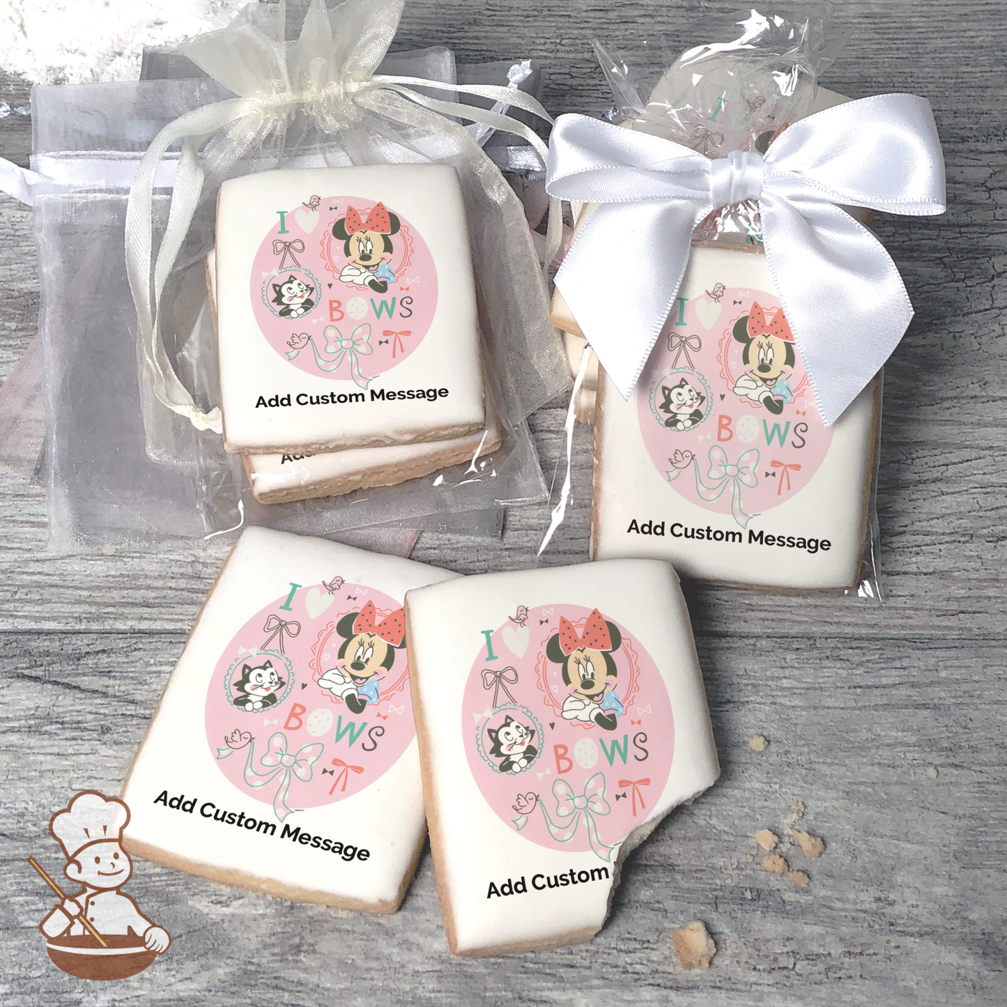 Disney Baby Baby Minnie Custom Message Cookies (Rectangle)