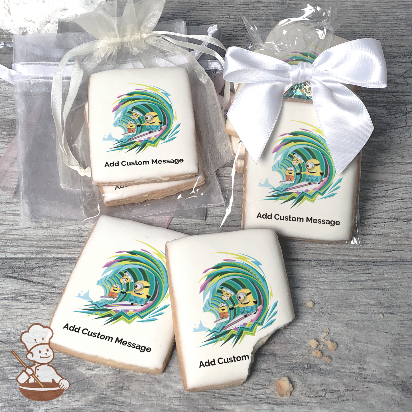 Despicable Me Hang Ten Custom Message Cookies (Rectangle)