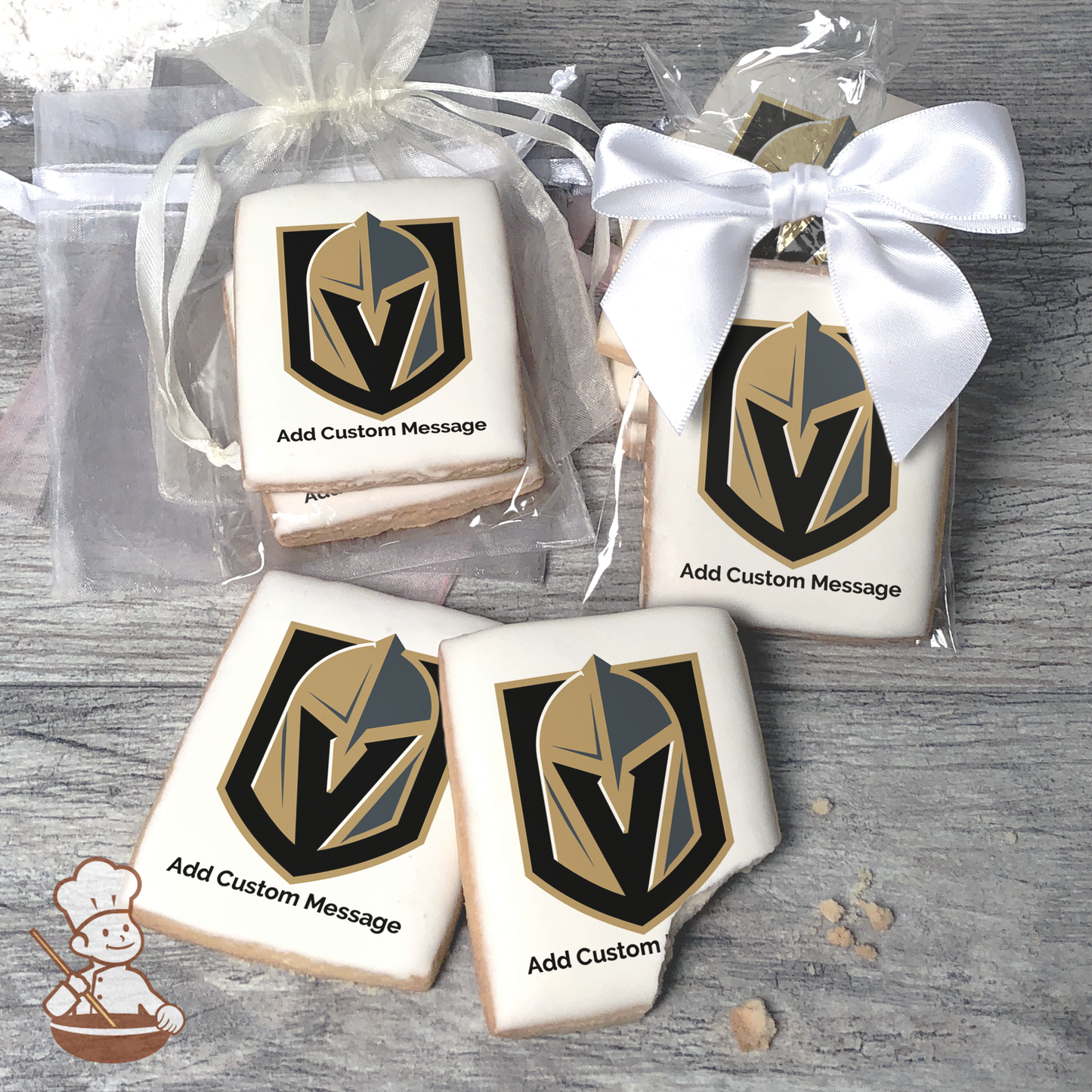 NHL Vegas Golden Knights Custom Message Cookies (Rectangle)