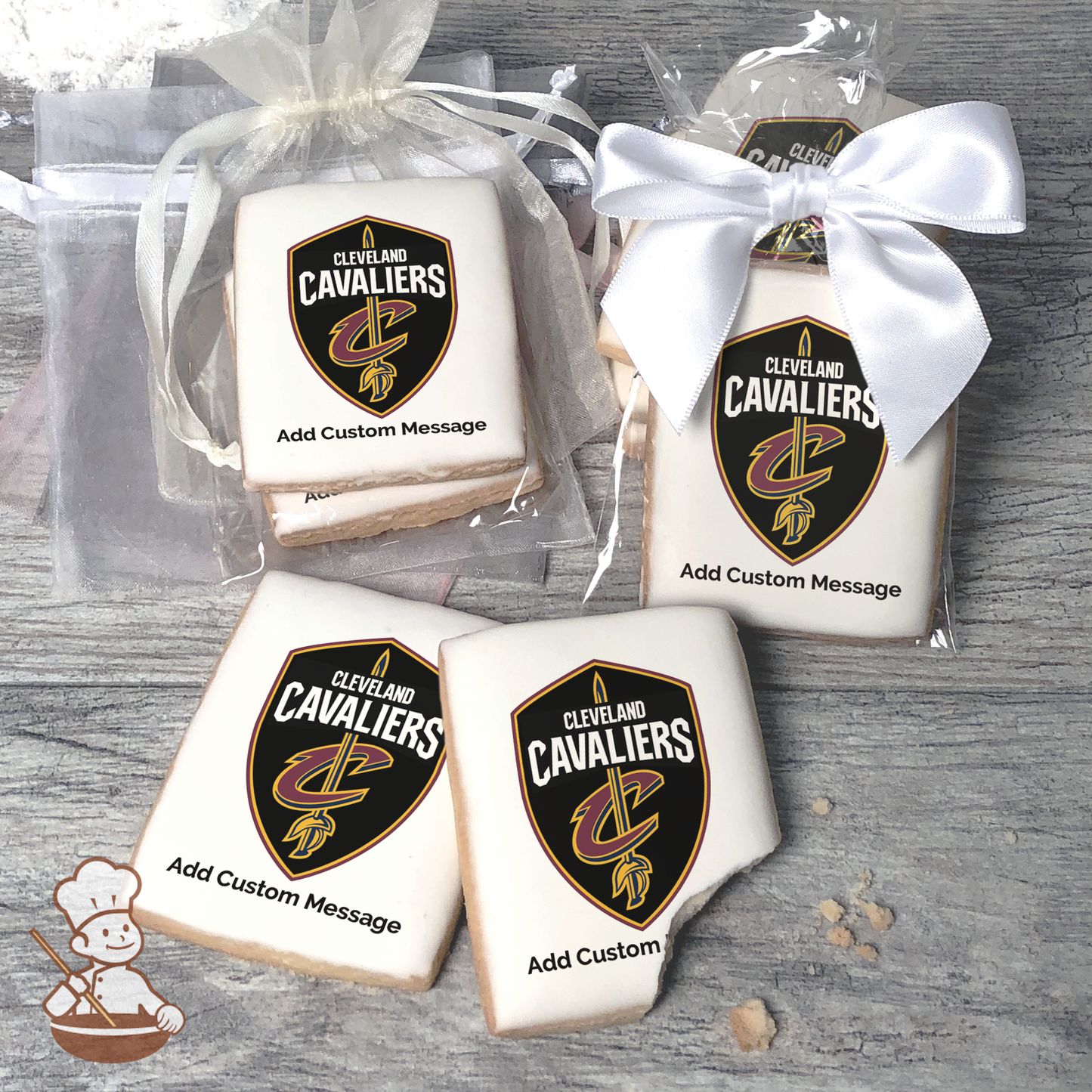 NBA Cleveland Cavaliers Custom Message Cookies (Rectangle)