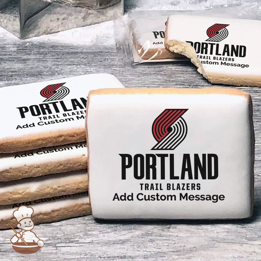 NBA Portland Trail Blazers Custom Message Cookies (Rectangle)