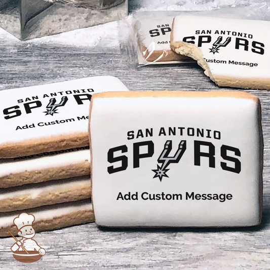 NBA San Antonio Spurs Custom Message Cookies (Rectangle)
