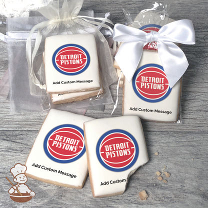 NBA Detroit Pistons Custom Message Cookies (Rectangle)