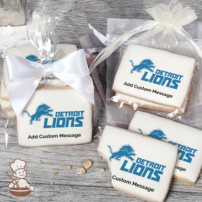 NFL Detroit Lions Custom Message Cookies (Rectangle)