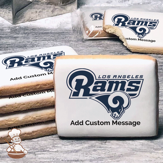 NFL Los Angeles Rams Custom Message Cookies (Rectangle)