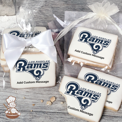 NFL Los Angeles Rams Custom Message Cookies (Rectangle)
