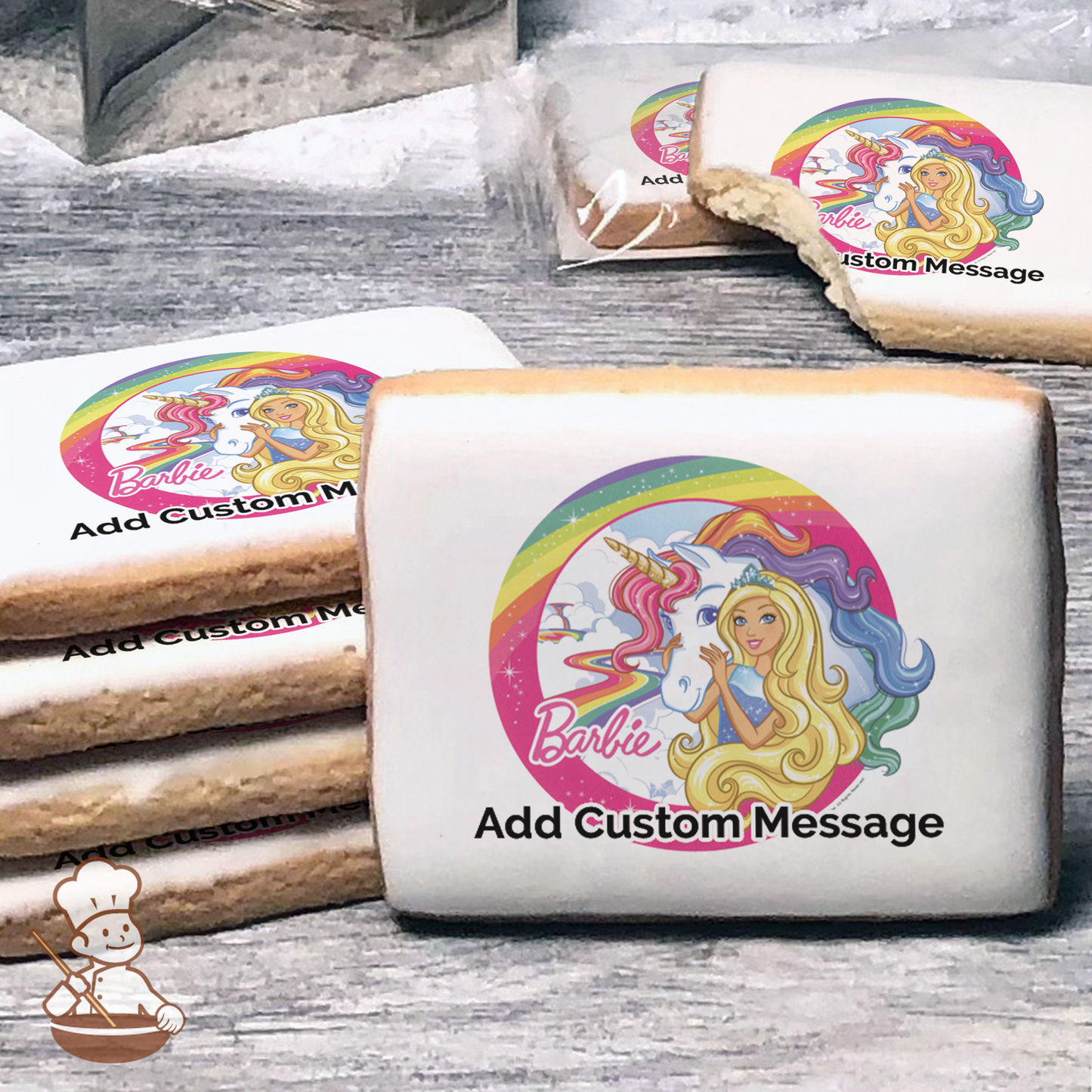 Barbie Dreamtopia Imagine Custom Message Cookies (Rectangle)