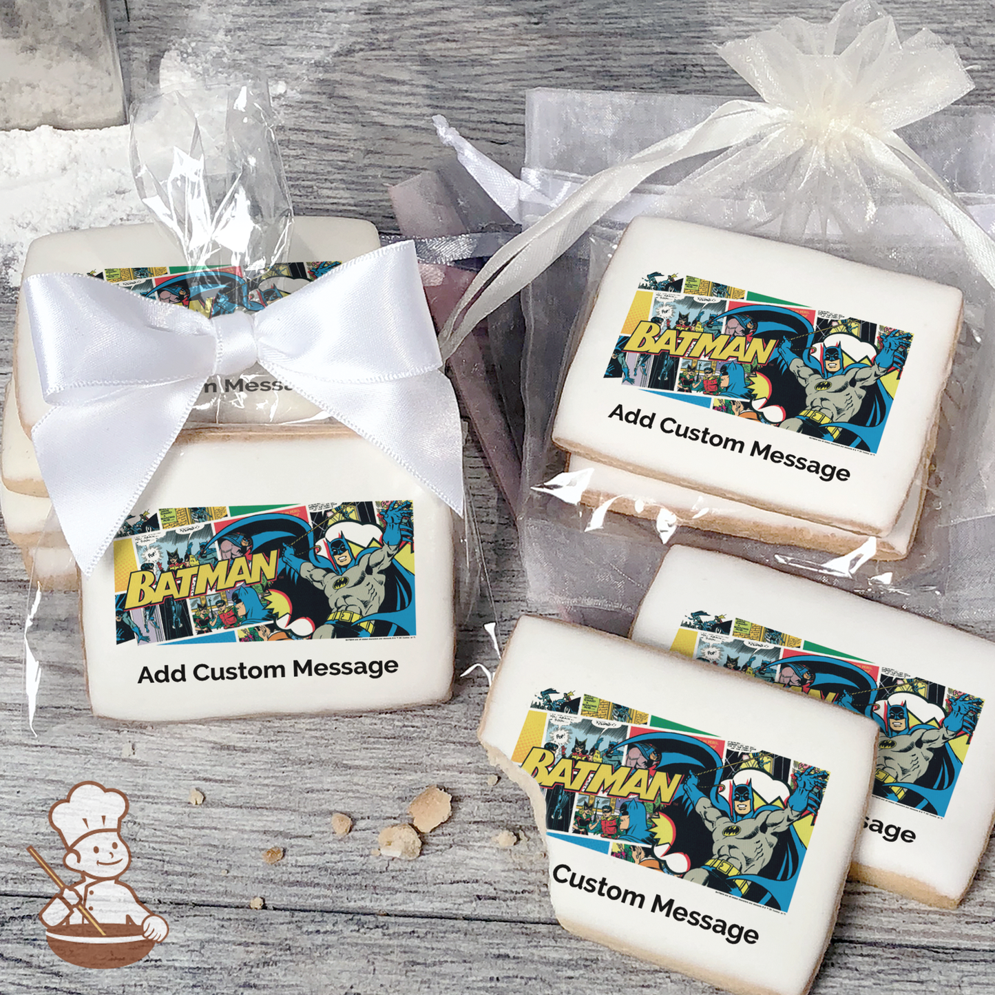 Batman POP Custom Message Cookies (Rectangle)