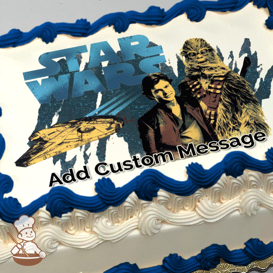 Solo A Star Wars Story Han and Chewie Photo Cake