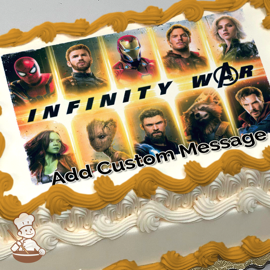 Avengers Infinity War Photo Cake