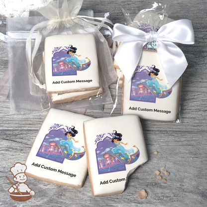 Disney Princess Escape To Agrabah Custom Message Cookies (Rectangle)