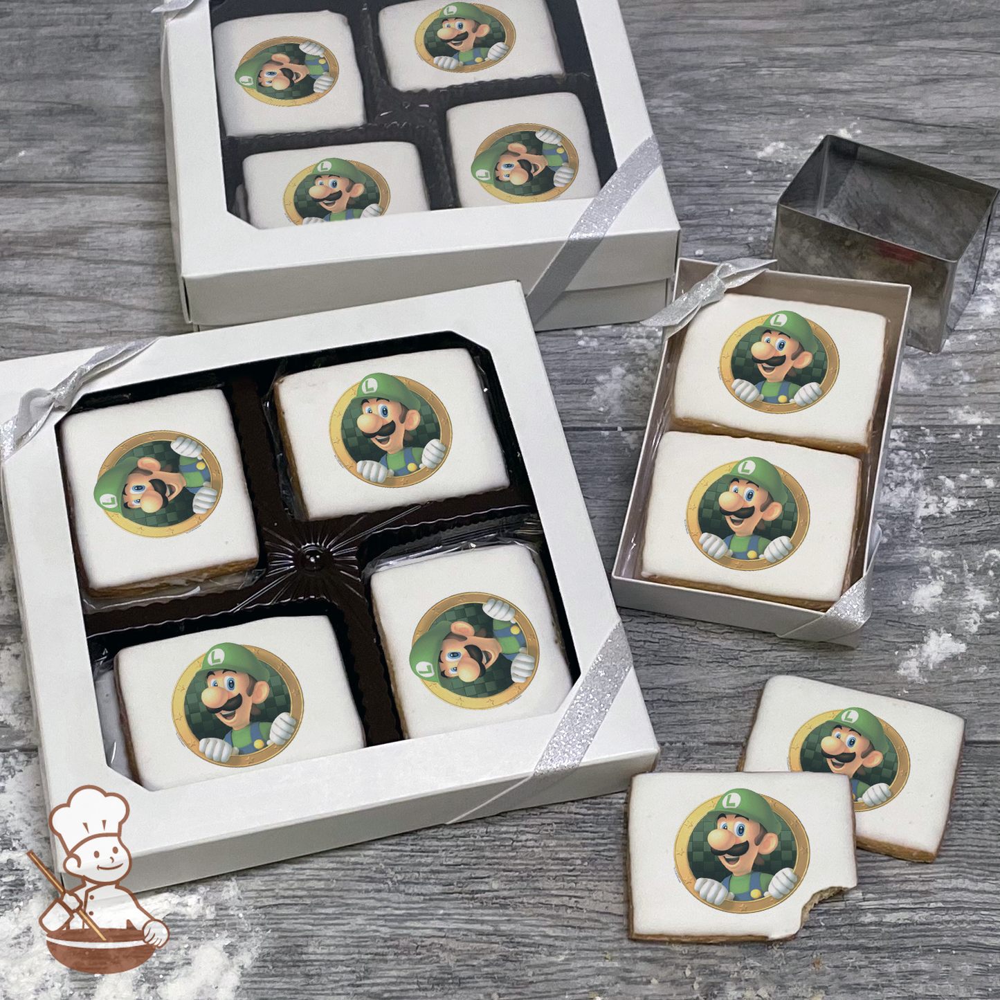 Super Mario Luigi Okie Dokie Cookie Gift Box (Rectangle)