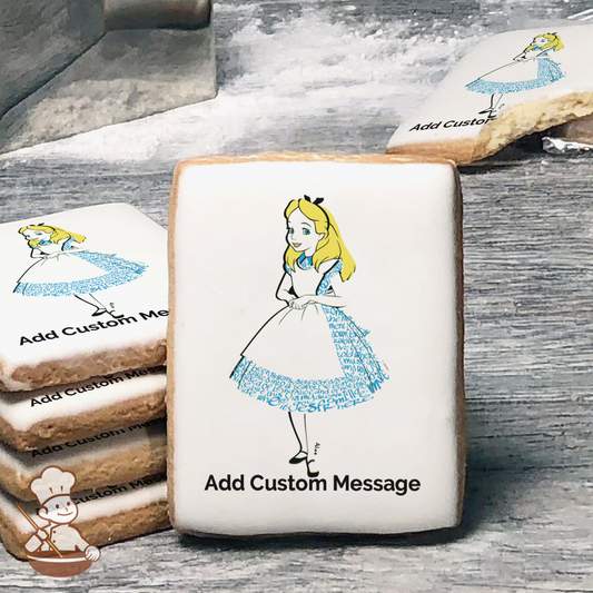 Alice in Wonderland Custom Message Cookies (Rectangle)