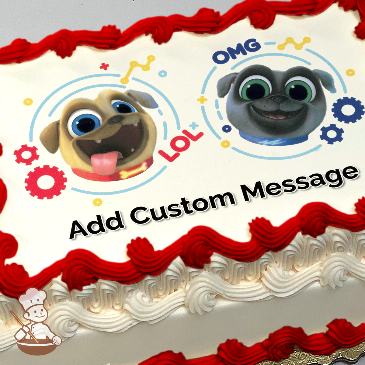 Puppy Dog Pals Bingo and Rolly Photo Cake