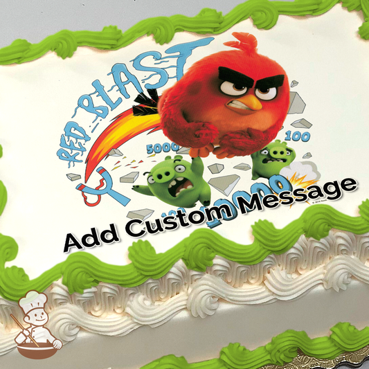 Angry Birds Red Blast Photo Cake