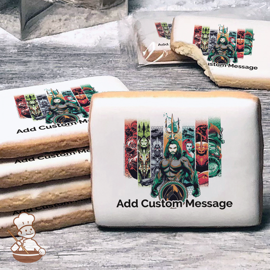 Aquaman Unite The Kingdoms Custom Message Cookies (Rectangle)
