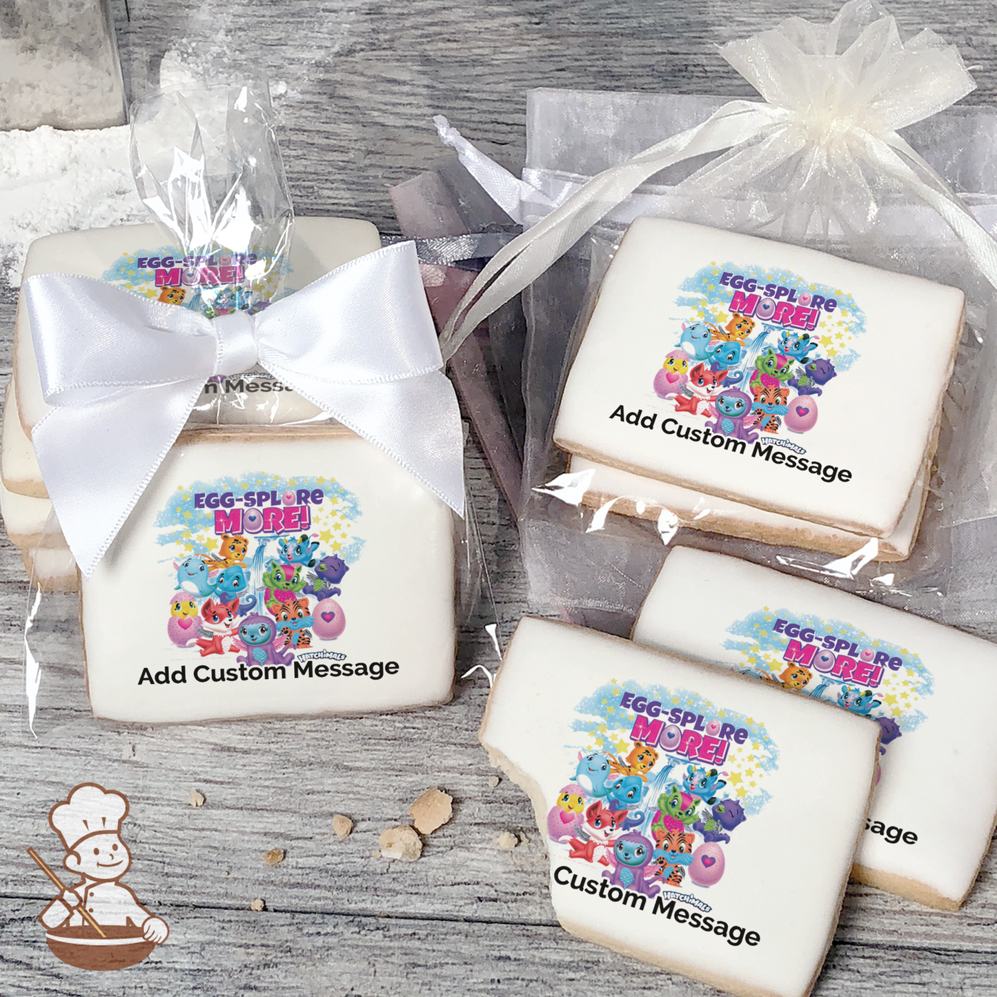 Hatchimals Egg Splore More Custom Message Cookies (Rectangle)