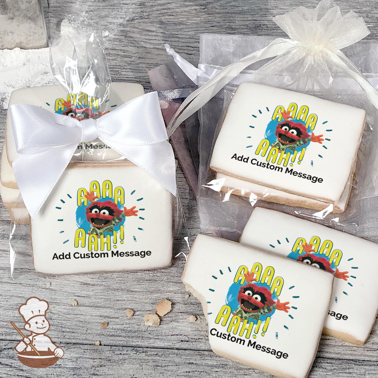 Muppet Babies Baby Animal Custom Message Cookies (Rectangle)