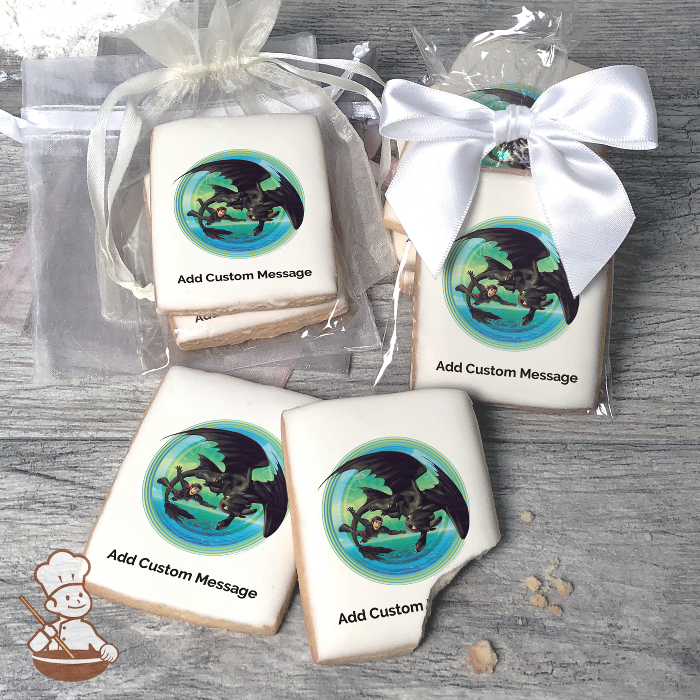 How To Train Your Dragon Gotta Keep Flying Custom Message Cookies (Rectangle)