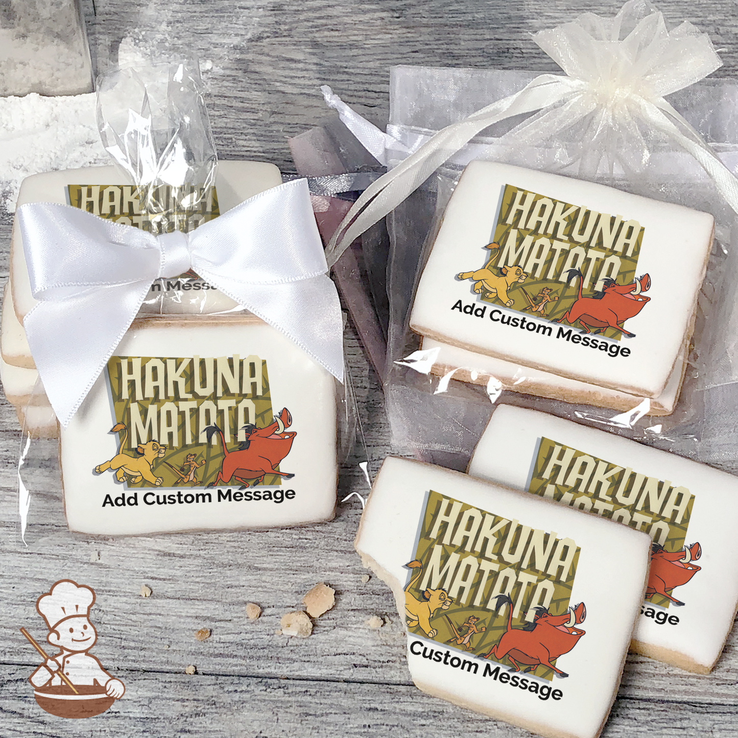The Lion King Hakuna Matata Custom Message Cookies (Rectangle)